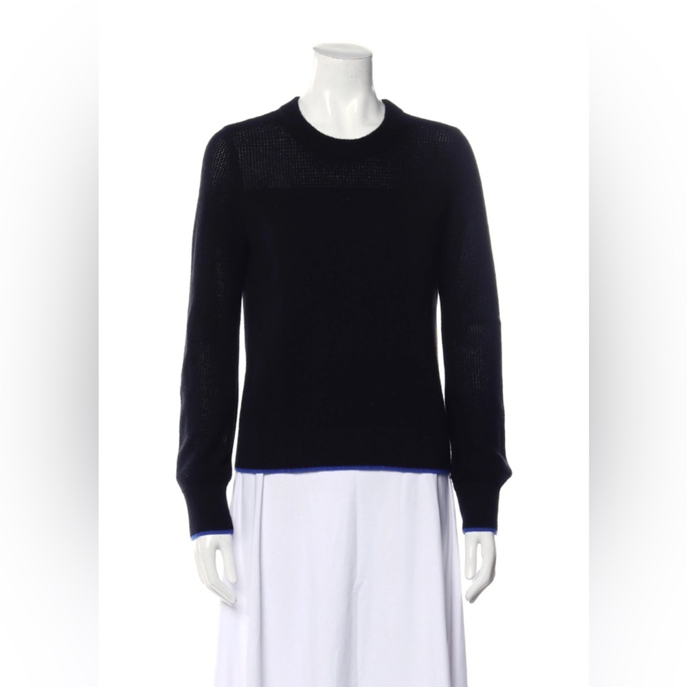 Rag & Bone Black with Blue Trim Cashmere Sweater